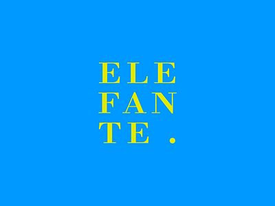 Elefante theatre | visual identity