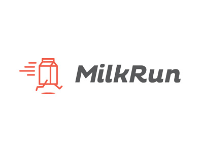 MilkRun Logo delivery logo milk milkrun run