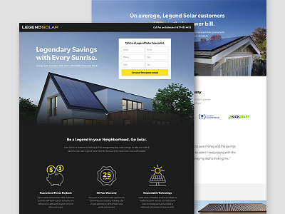 Legend Solar Landing Page landing legend page ppc solar