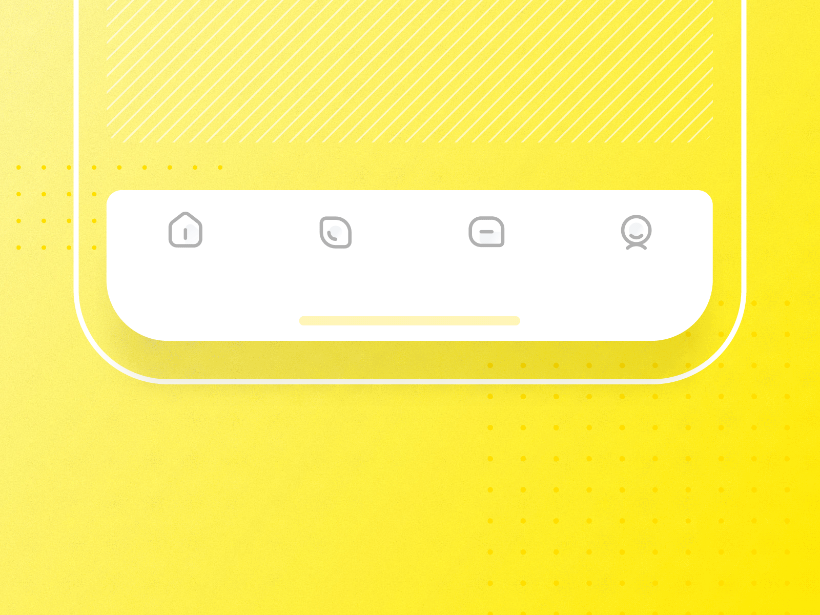 Tabbar Animation app design gif icons ui yellow