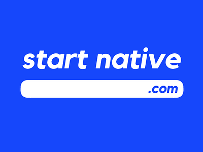 Start Native Logo branding identity instagram lettering logo logotype script typography wordmark