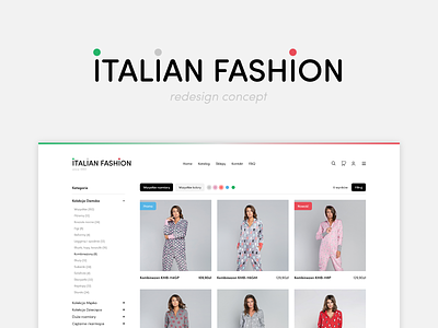 Italian Fashion - redesign concept adgroup adgroup.sh adgroupsh clothes design fashion graphic design italian online store poland redesign shop ux web application web design