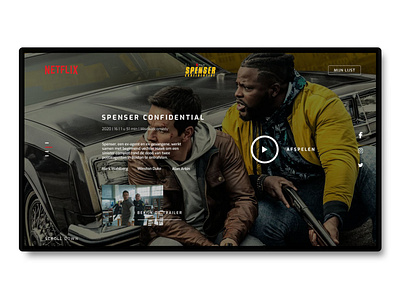 Netflix Spenser Confidential design movie netflix ui ux