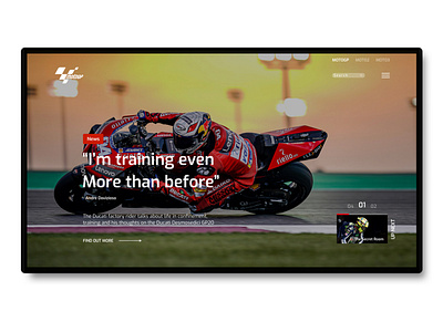 Motogp concept landingpage design landingpage motogp ui ux