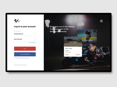 Motogp design ui ux webdeisgn