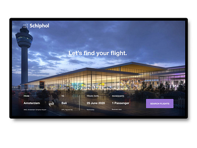 Schiphol airport amsterdam ui ux webdeisgn