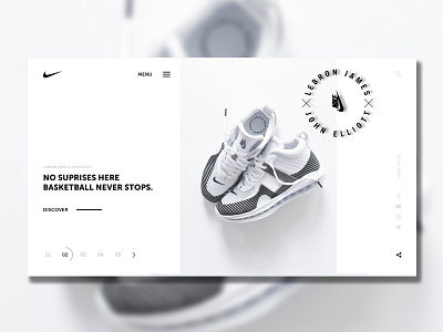 Nike x John Elliot design nike ui ux webdeisgn