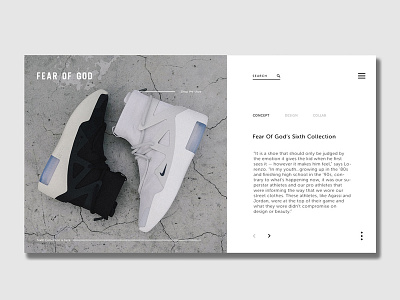 Fear Of God design fog ui ux webdeisgn