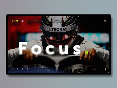 Focus design f1 lewis hamilton ui ux webdeisgn