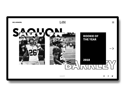 Saquon Barkley design nfl ui ux webdeisgn