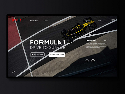 Netflix Formula 1 Drive to survive design f1 netflix ui ux webdeisgn