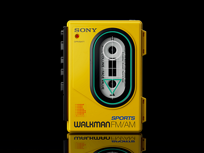 Sony Sports Walkman WM-F35: I 3d adobe after effects autodesk chaos group design designinspiration digitalart fusion 360 hard surface modeling hdr light studio photoshop v ray vray
