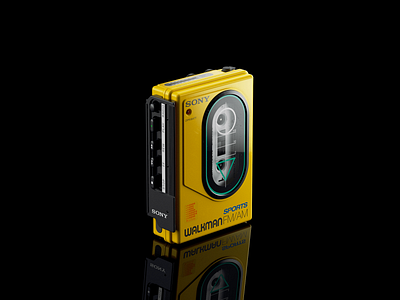 Sony Sports Walkman WM F35: II 3d adobe after effects autodesk chaos group design designinspiration digitalart fusion 360 hard surface modeling hdr light studio photoshop v ray vray