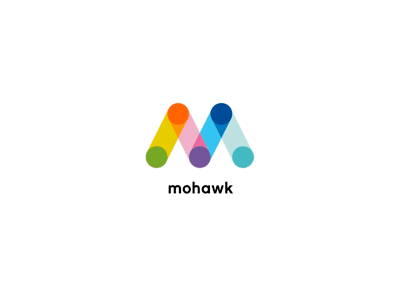 Mohawk animation clean design flat gif illustration logo minimal vector