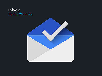 Inbox OS X + Windows app design flat freebie gmail google icon icons illustration material design rebound