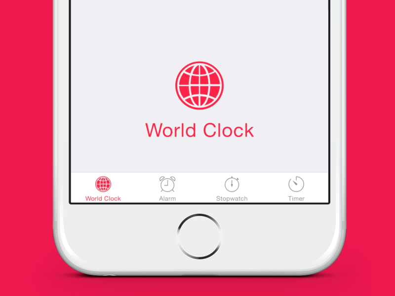 iOS Clock Tab Animations animation app apple design flat gif iphone mobile motion ui ux vector