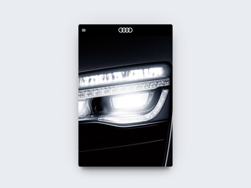 Audi Navigation Drawer animation app design flat gif illustration material mobile motion ui ux vector