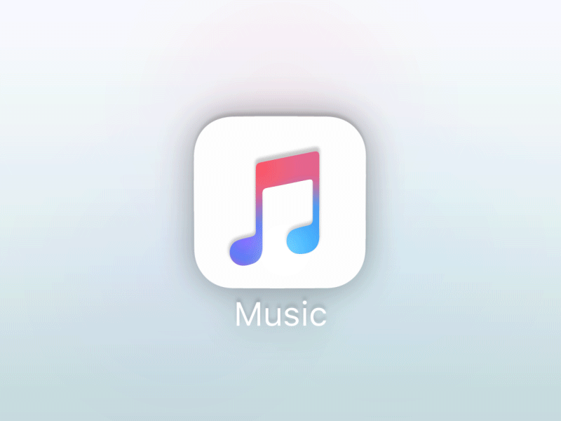 iOS Parallax Icon: #001 — Apple Music animation app design flat gif illustration logo mobile motion ui ux vector