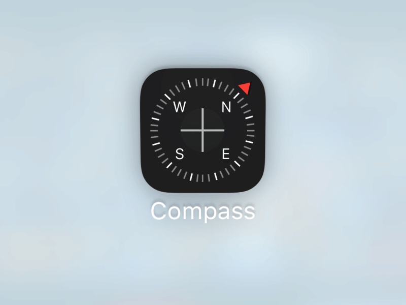 iOS Parallax Icon: #007 — Compass animation app design flat gif illustration logo mobile motion ui ux vector