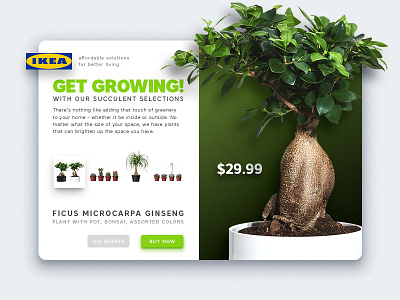 IKEA Get Growing! design diffuse flat illustration minimal mobile shadow ui vector