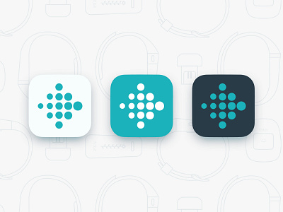 Fitbit App Icon Update app design flat icon ios iphone logo minimal mobile vector