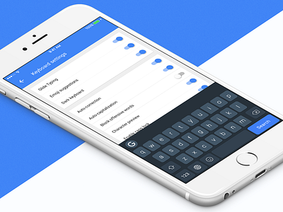 Gboard - Dark Material app design flat gboard google interface ios iphone material mockup ui