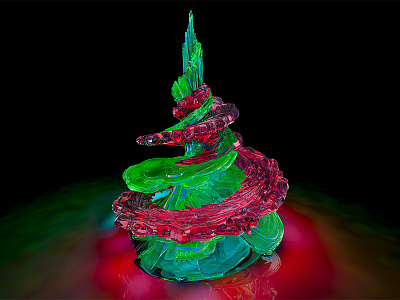 Candy Twist: Watermelon 3d adobe c4d cinema4d design designinspiration digitalart maxon photoshop redshift3d