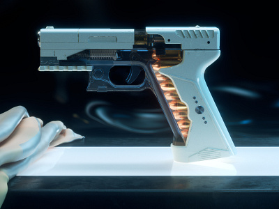Ghost in the Shell: Major's Thermoptic Pistol I 3d adobe after effects c4d cinema4d design designinspiration digitalart fusion360 hard surface modeling maxon photoshop redshift3d