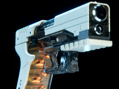 Ghost in the Shell: Major's Thermoptic Pistol II 3d adobe aftereffects c4d cinema4d design designinspiration digitalart fusion360 hard surface modeling maxon photoshop redshift3d