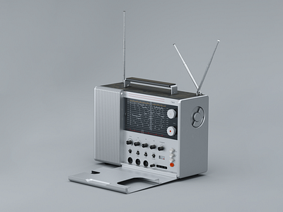 Braun T-1000 Multiband Receiver: II 3d adobe after effects autodesk braun c4d cinema4d design designinspiration digitalart fusion 360 hard surface modeling maxon photoshop redshift3d