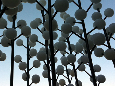 Digital Wattle - Day installation led light reactive sculpture sydney vivid