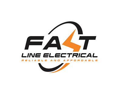 FAST LINE ELECTRICAL brand branding creative design fiverr fiverr designer fiverr.com fiverrgigs flat graphic design illustrator logo logo design logo designer minimal minimalist modern unique logo wolf