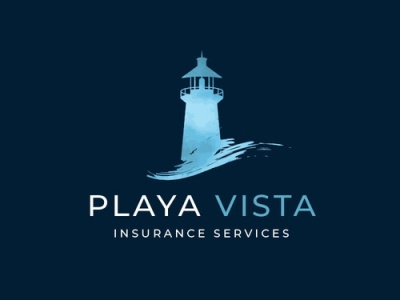 PVIS Playa Vista Insurance Services brand branding creative ecommerce fiverr fiverr.com fiverrgigs flat graphic design illustrator logo logo designer minimal minimalist modern typography