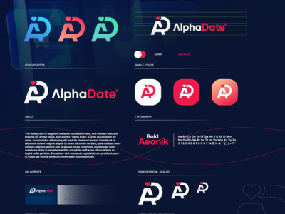 AlphaDate branding ecommerce fiverr fiverr.com fiverrgigs flat graphic design logo designer minimalist modern