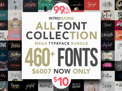 All Fonts Collection Mega Typeface Bundle Bundles 6157017 1