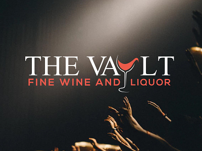 THE VAULT brand creative design ecommerce flat graphic design illustrator liquor logo logo designer minimal minimalist modern typography wine