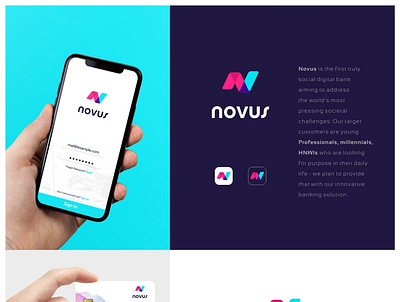 Novus flat logo logo designer logodesign minimalist retailorlogo