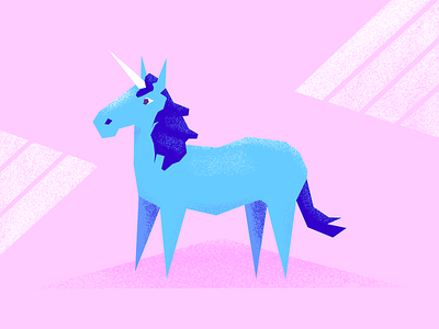 Magical Unicorn blue cute illustrator kyle webster brushes photoshop pink textured unicorn vector