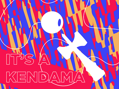 It's A Kendama ball and cup just for fun kaizen kendama skill toy vector