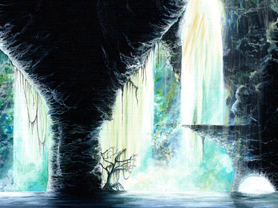 The Cave acrylic paint acrylic painting illustration painting