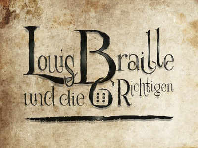 Louis Braille graphic design illustration logo title design typography