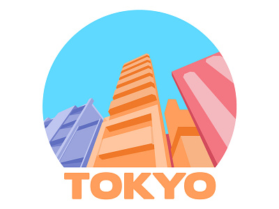 Hello Tokyo! adobe illustrator buildings city design flat design illustration japan skyline tokyo vector vector art vector illustration