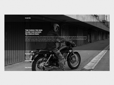 Mottux - The Method black and white bw design minimal minimalistic motorcycle typography ui ux web design