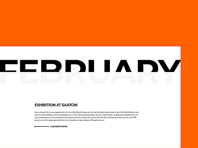Ferlo - Blog Post art artist blog blog post button font minimal minimalistic one page orange typography ui ux webdesign