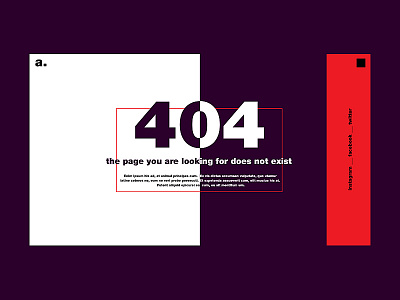 Aurora - 404 Error Page 404 minimal minimalism purple red social ui ux web design