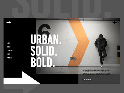 SOLID design minimal mono monochrome typography ui ux web design