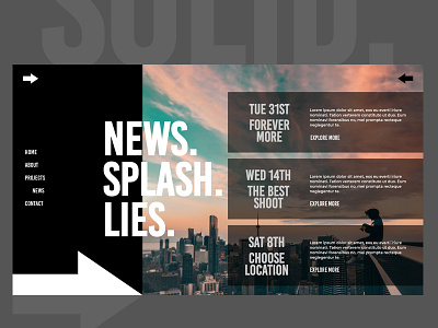 SOLID - news artist blog blog design design simple typography ui ux web design