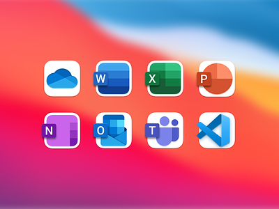 macOS Big Sur Microsoft Icons