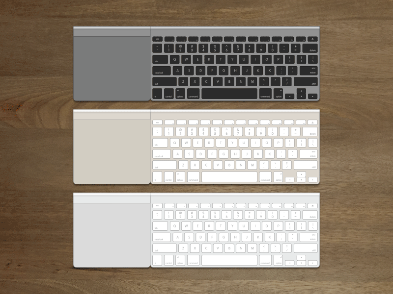 Apple Keyboard & Trackpad Colors apple bluetooth champagne colors gold keyboard silver spacegray trackpad