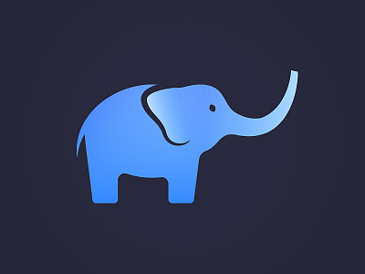 Elephant Mark animal creature design elephant gradient logos